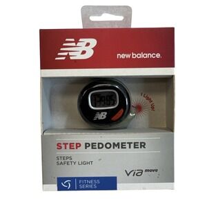New Balance VIA‎ Move Step Pedometer Fitness Series Safety Light Black